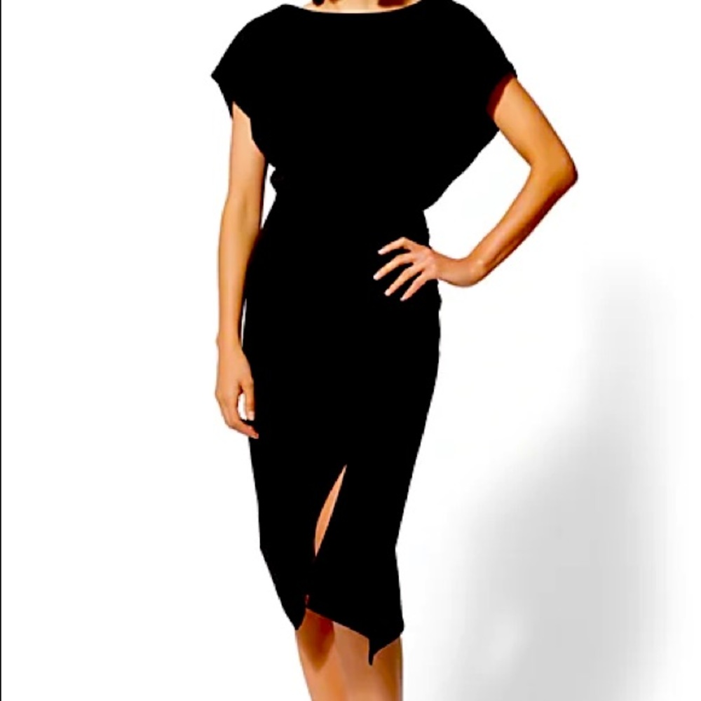 ASYMMETRICAL-HEM SHEATH DRESS - 7TH AVENUE